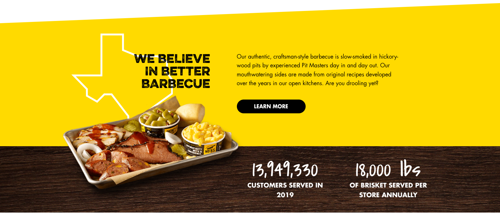 Dickey's Barbecue Pit website as shipped, archived capture
